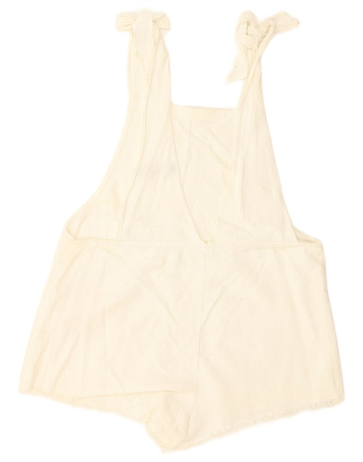 Zara Femme Salopette Short Moyen W36 Coton Blanc Cassé