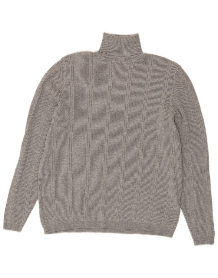 Marks & Spencer Pull col roulé pour femme UK 18 XL Gris Viscose