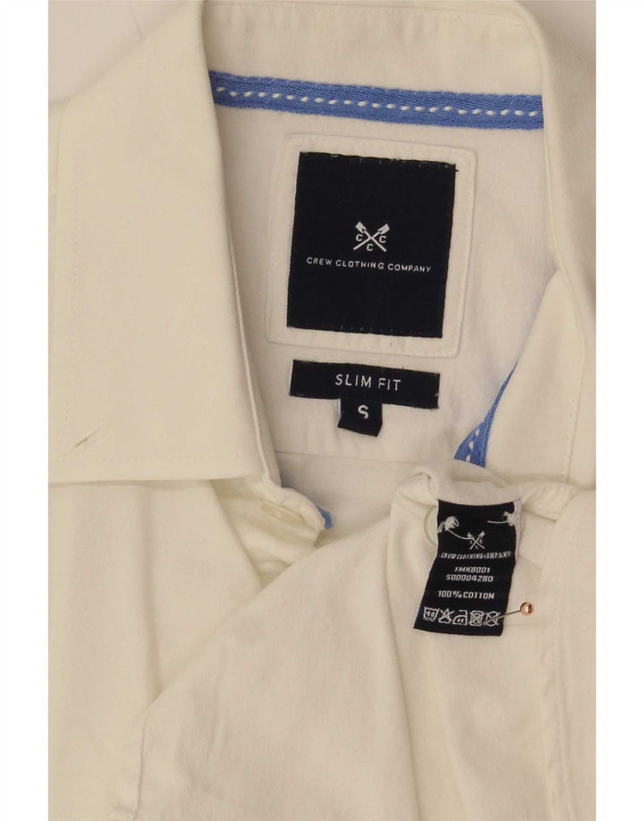 Crew Clothing Chemise Slim Fit pour Homme en Coton Blanc Petit