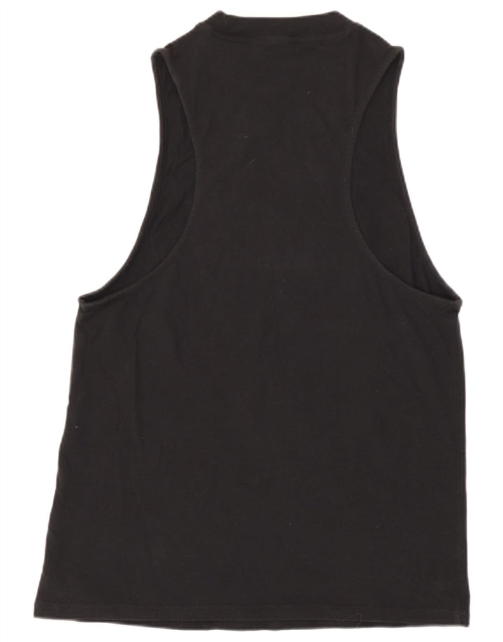 Adidas Débardeur graphique pour femme UK 12 en coton noir moyen
