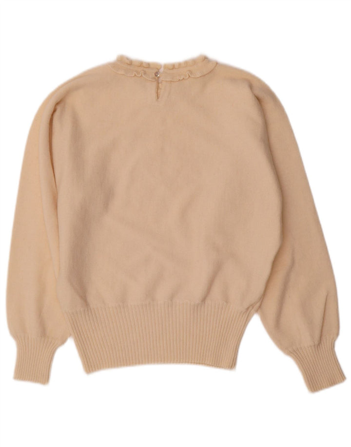 Dama Pull col bateau pour femme IT 46 Large Angora blanc cassé