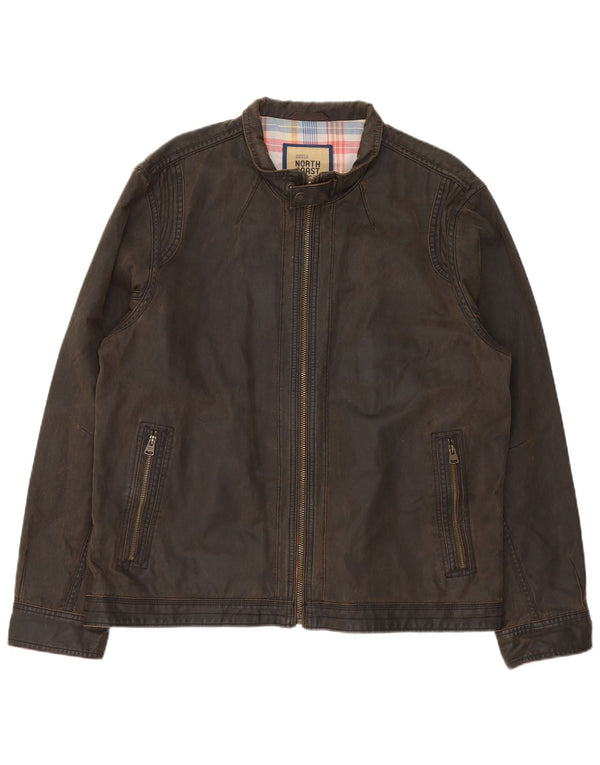 Marks & Spencer Veste en coton ciré North Coast pour homme UK 42 XL Marron