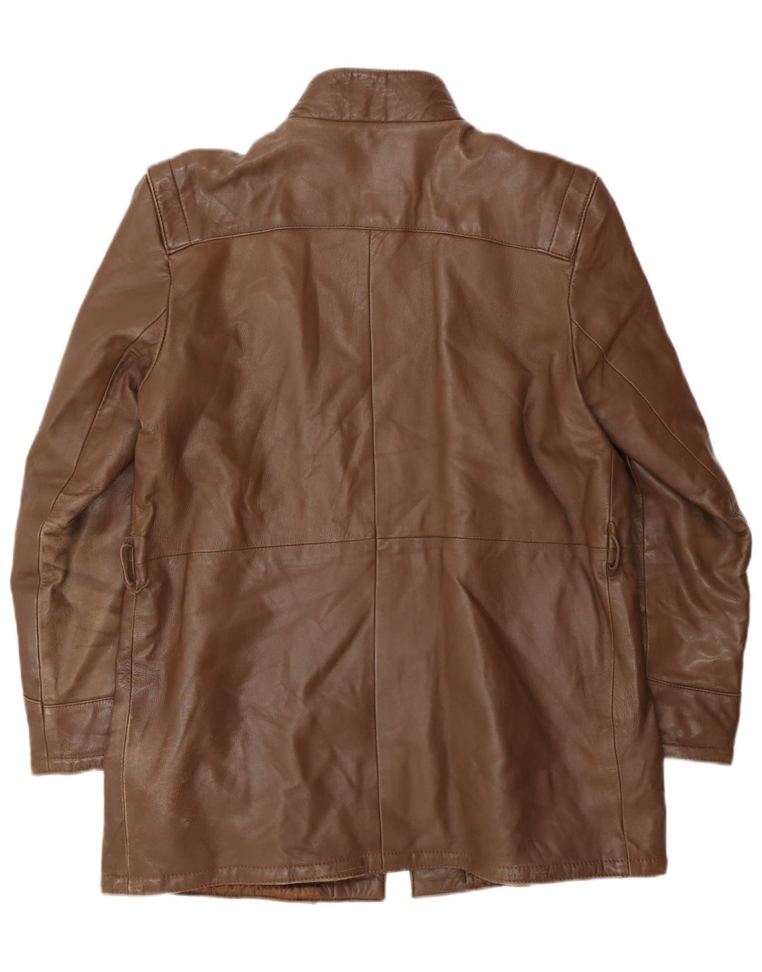 Manteau en cuir femme vintage IT 46 Grand cuir marron