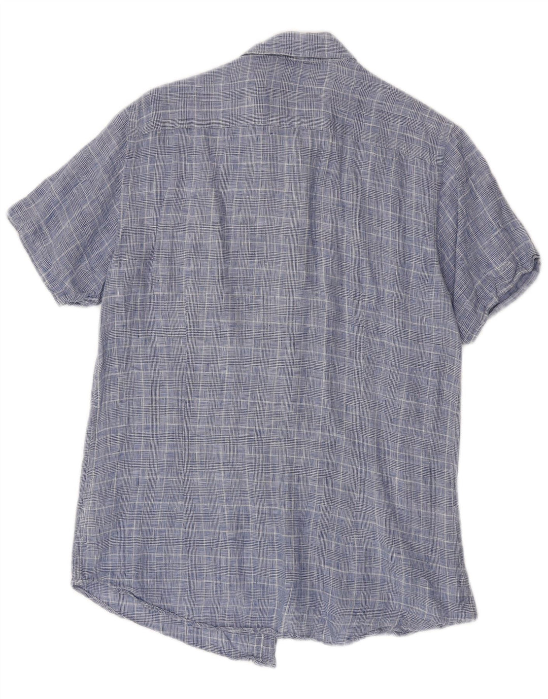 Best Company Chemise à Manches Courtes Homme Bleu Moyen Pied-de-Poule