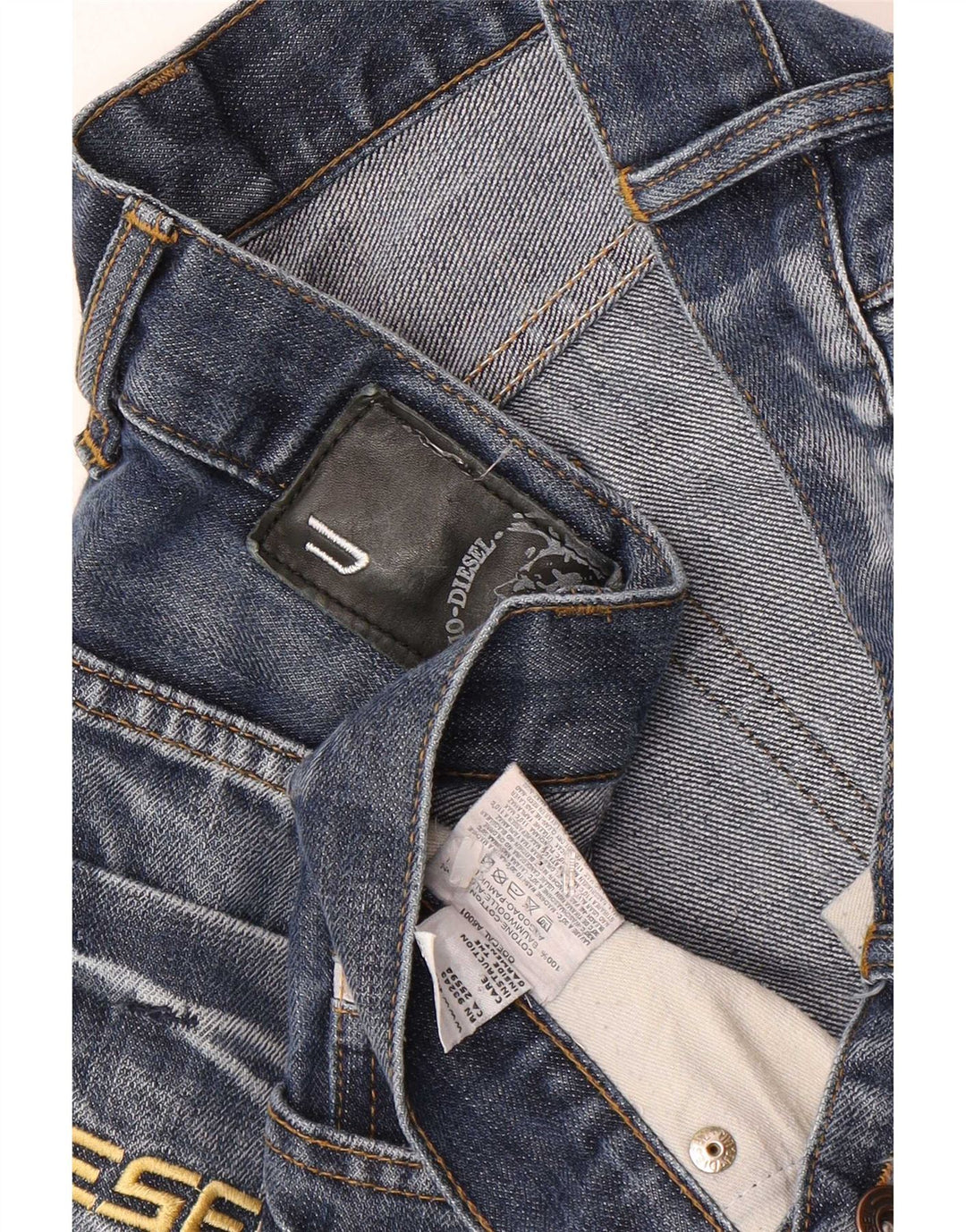 Diesel Jean Droit Homme W34 L34 Bleu Coton