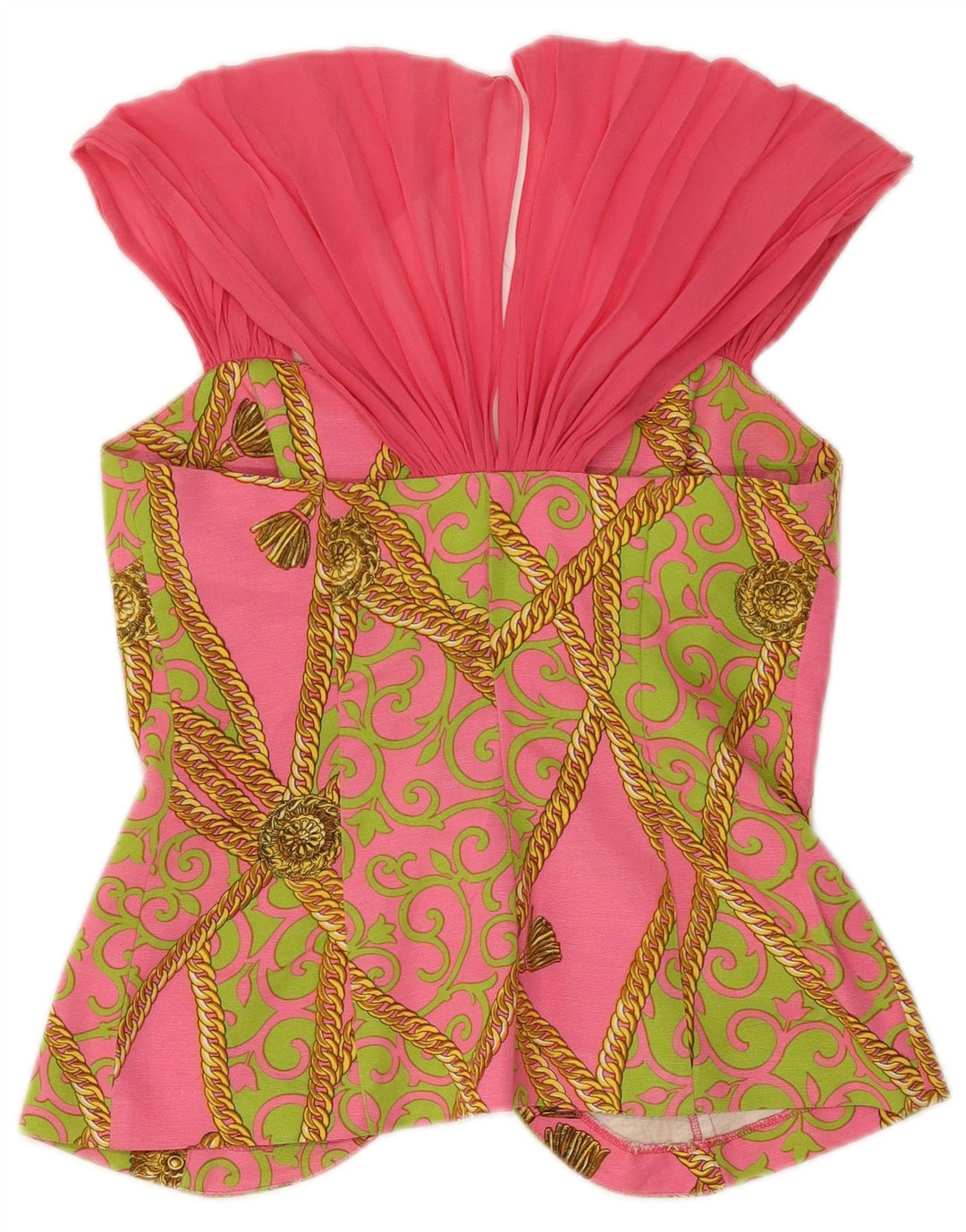 vintage Femme Graphique 2 Pièces Jupe Ensemble IT 44 Moyen W28 Rose Paisley