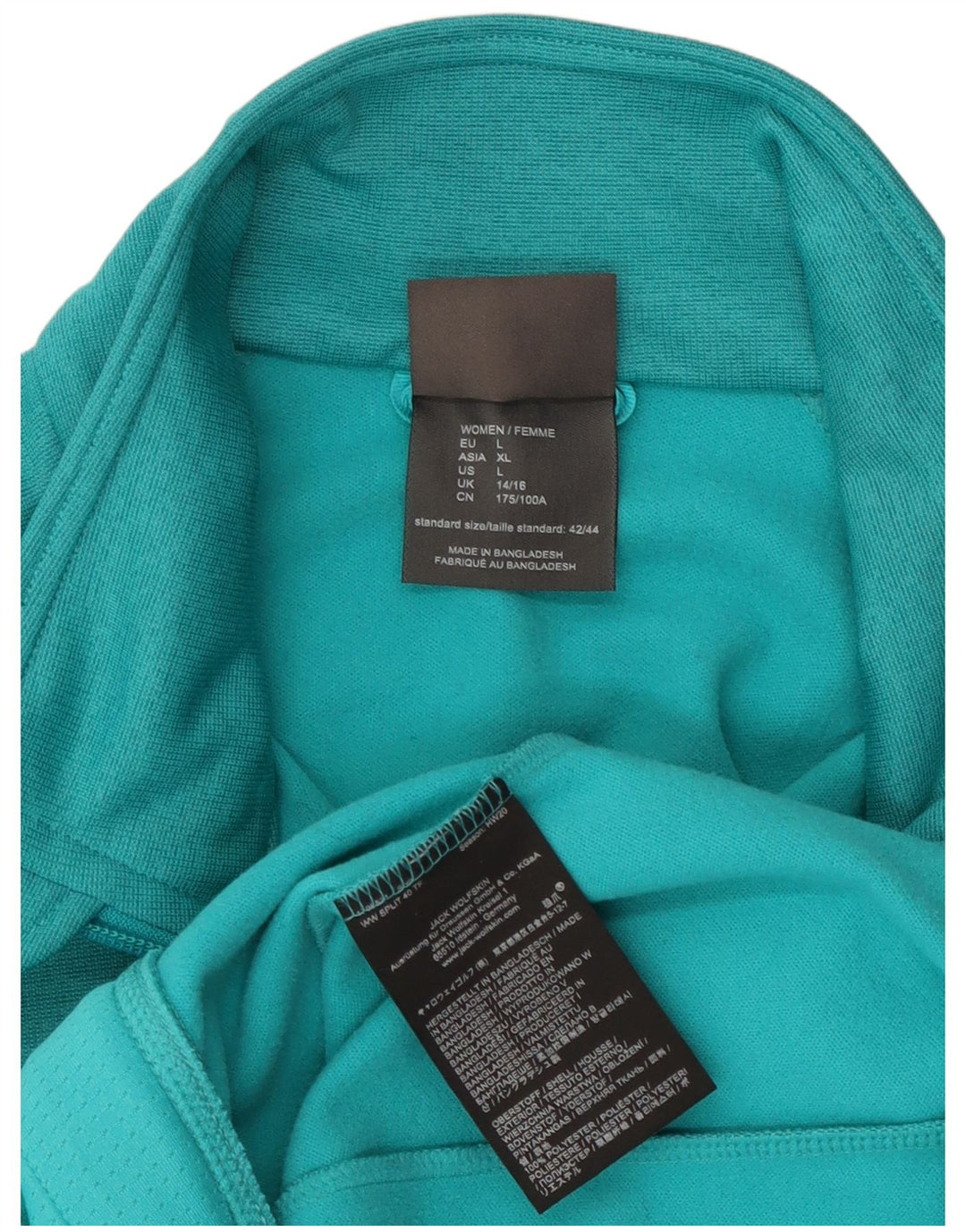 Jack Wolfskin Veste de survêtement pour femme UK 14/16 Large Turquoise