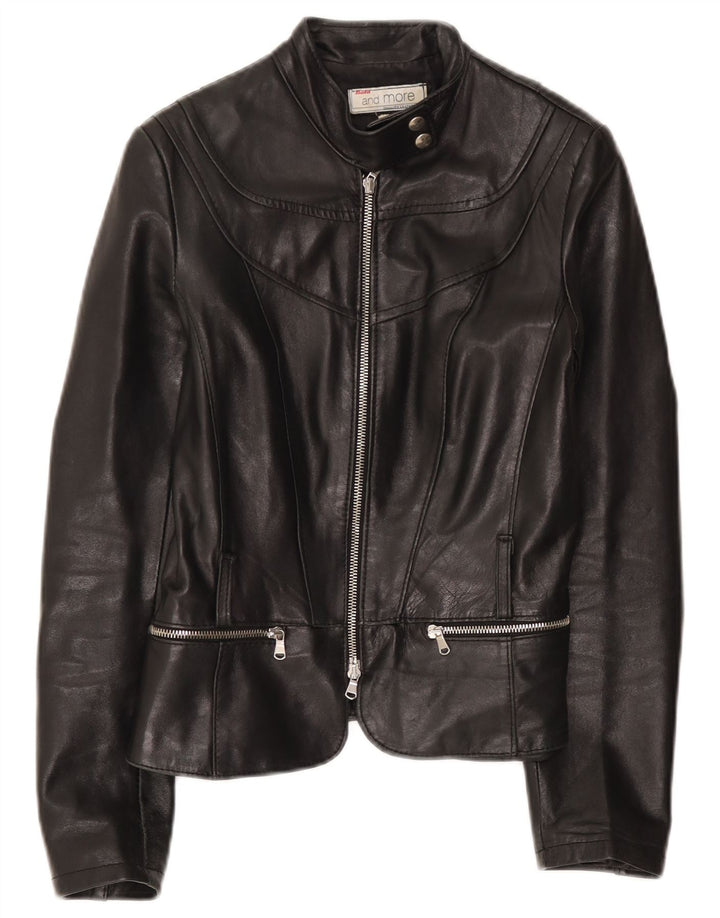 Bata and More Veste en cuir pour femme IT 44 Cuir noir moyen