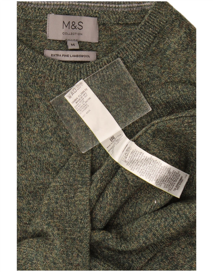 Marks & Spencer Pull col bateau pour homme Vert moyen moucheté