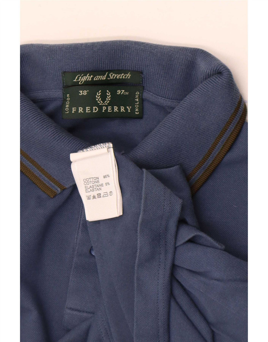 Fred Perry Polo léger et extensible à manches longues pour homme, petit bleu marine