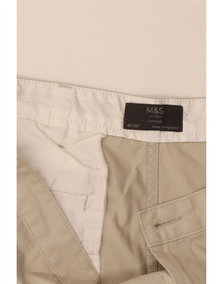 Marks & Spencer Pantalon Chino Fuselé Homme W40 L29 Coton Beige