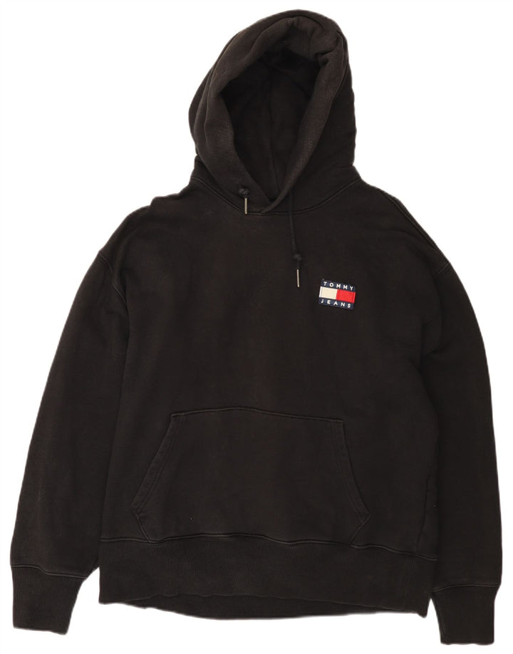 TOMMY HILFIGER Pull à capuche pour homme XL Noir Coton