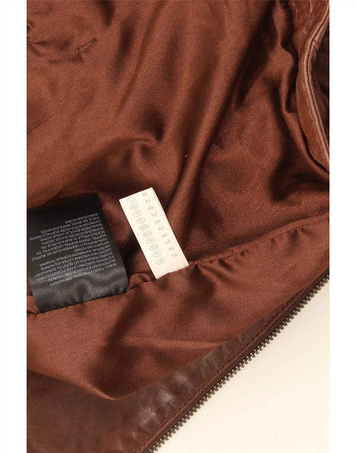 C & A Veste en cuir pour femme UK 18 XL Marron