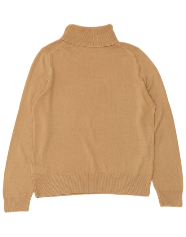 Marks & Spencer Pull col roulé pour femme UK 12 Acrylique marron moyen