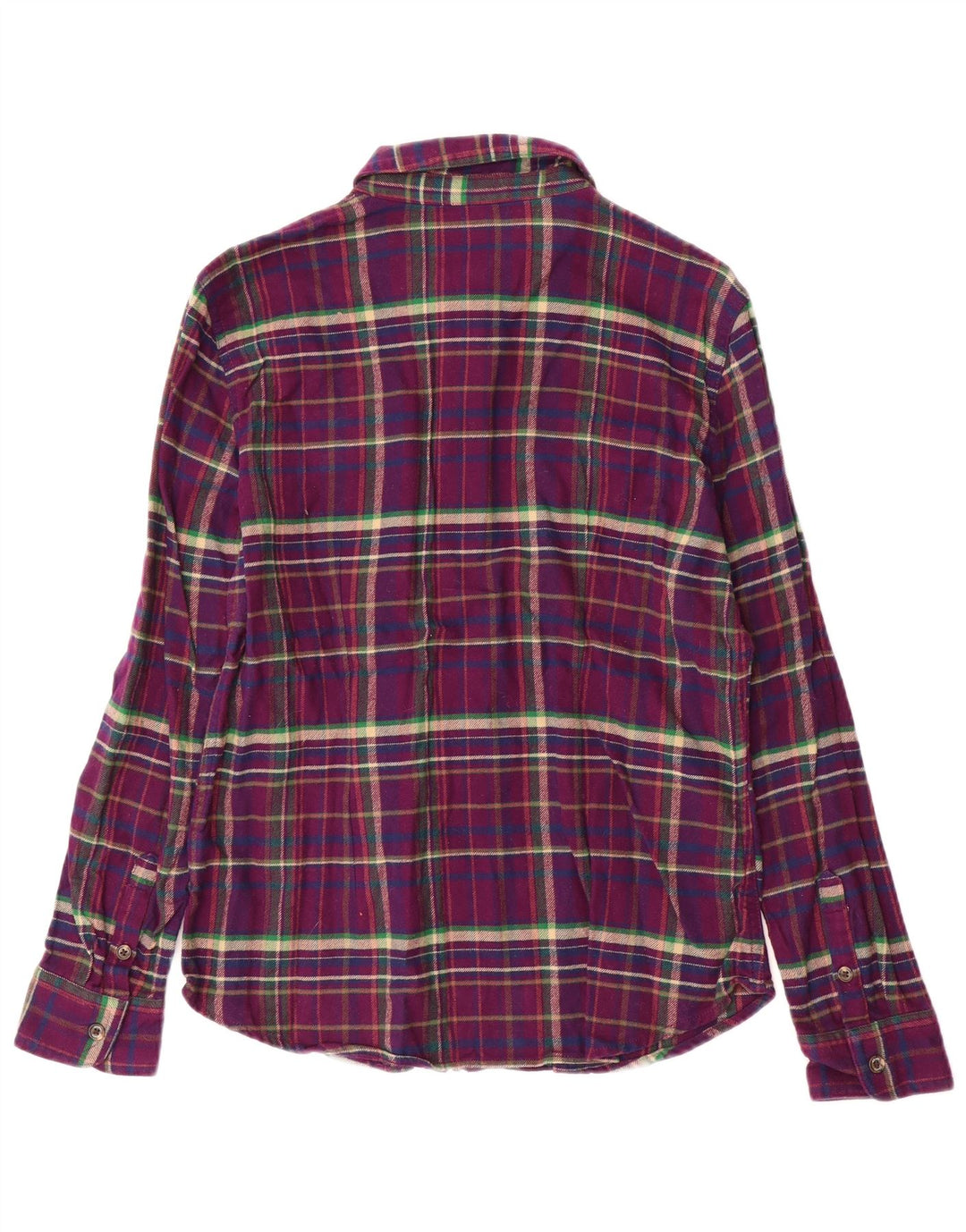 Chaps Chemise en flanelle pour femme UK 14 Coton à carreaux violet moyen