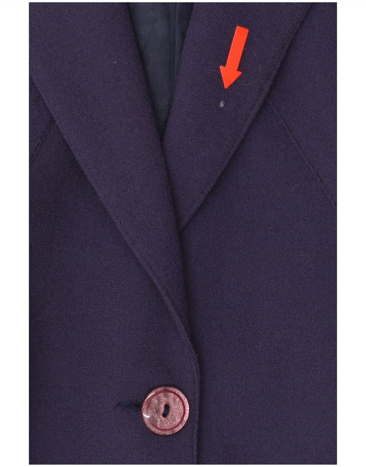 A.Basile Veste Blazer 3 Boutons Femme IT 46 Large Violet Laine