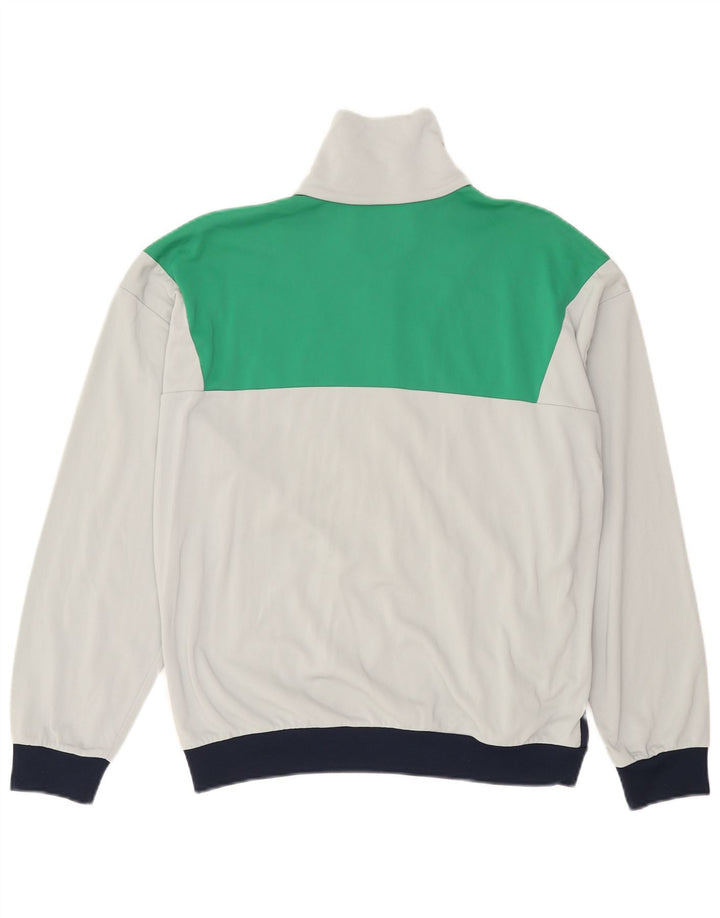 vintage Mens Survêtement Top Veste Grand Blanc Colourblock Polyamide