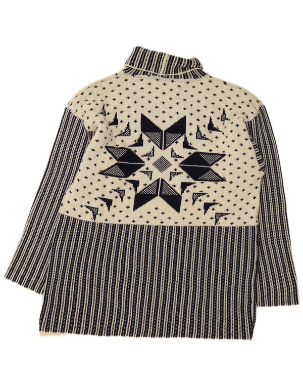 Ermenegildo Zegna Pull col roulé pour homme Large Bleu marine Fair Isle
