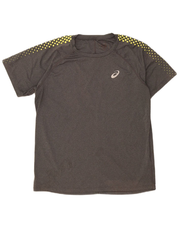 Asics T-Shirt Homme Top XL Gris Pois Polyester