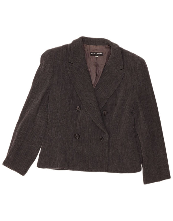 Giorgio Armani Veste Blazer Femme IT 42 Gris Moyen à Fines Rayures