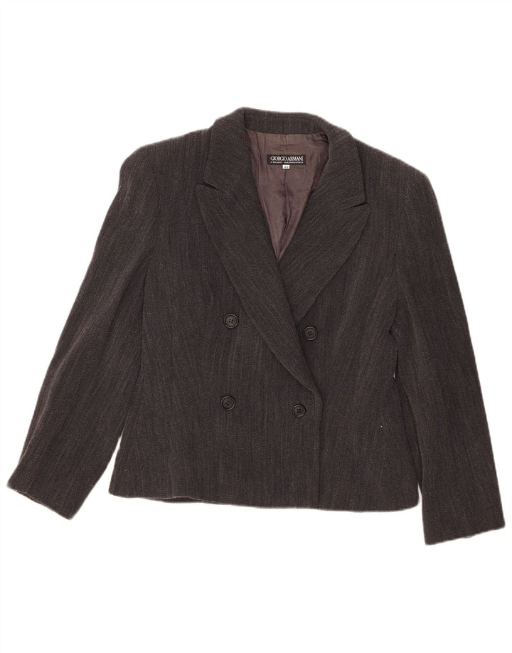Giorgio Armani Veste Blazer Femme IT 42 Gris Moyen à Fines Rayures