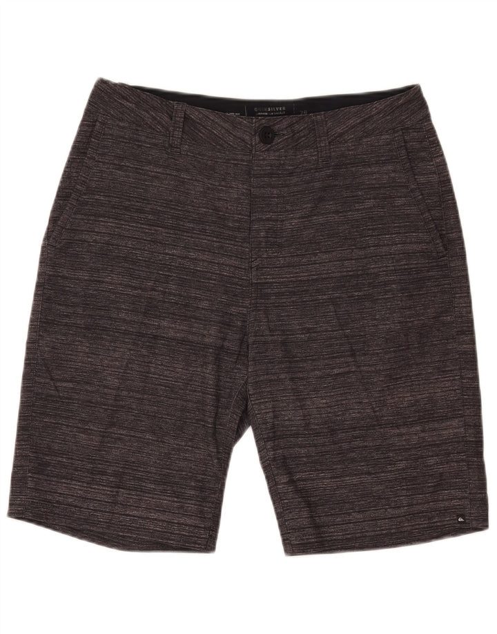 Quiksilver Short Chino Homme W28 Petit Gris Rayé Polyester