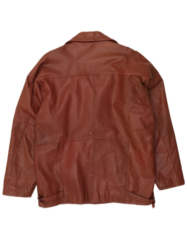 veste en cuir homme vintage UK 40 Grand Marron