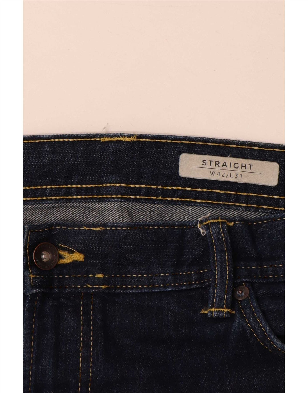 Marks & Spencer Jean droit homme W42 L31 bleu marine coton