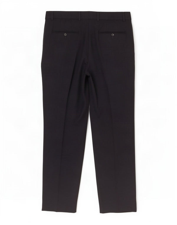 Zara Pantalon de costume droit pour homme EU 44 Large W34 L29 Bleu marine Polyester