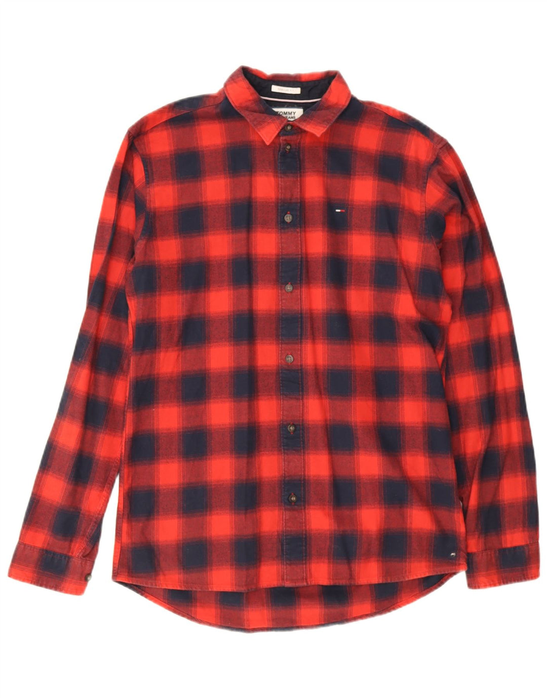 Tommy Hilfiger Chemise en Flanelle à Carreaux Coupe Regular Homme Rouge Moyen
