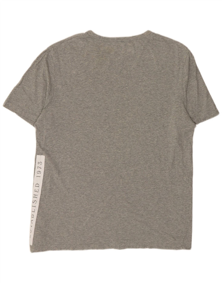 TIMBERLAND T-Shirt Regular Fit Graphique Homme Gris Moyen Moucheté Coton