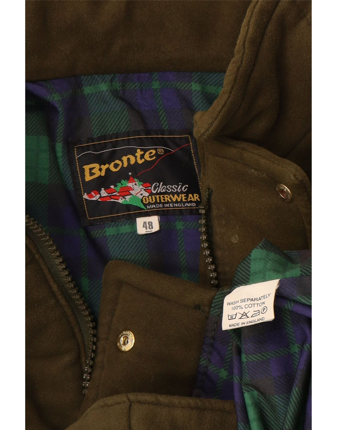 BRONTE Veste matelassée pour homme UK 48 4XL Kaki Coton