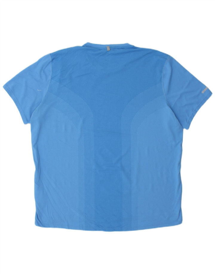 Nike Hommes Dri Fit T-Shirt Haut XL Bleu Polyester