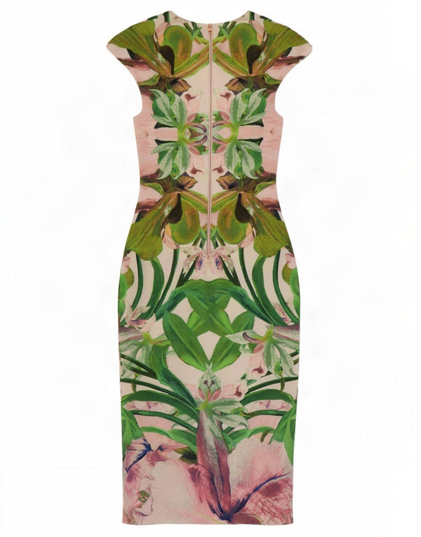 Ted Baker Robe moulante pour femme Taille 1 XS Polyester floral multicolore