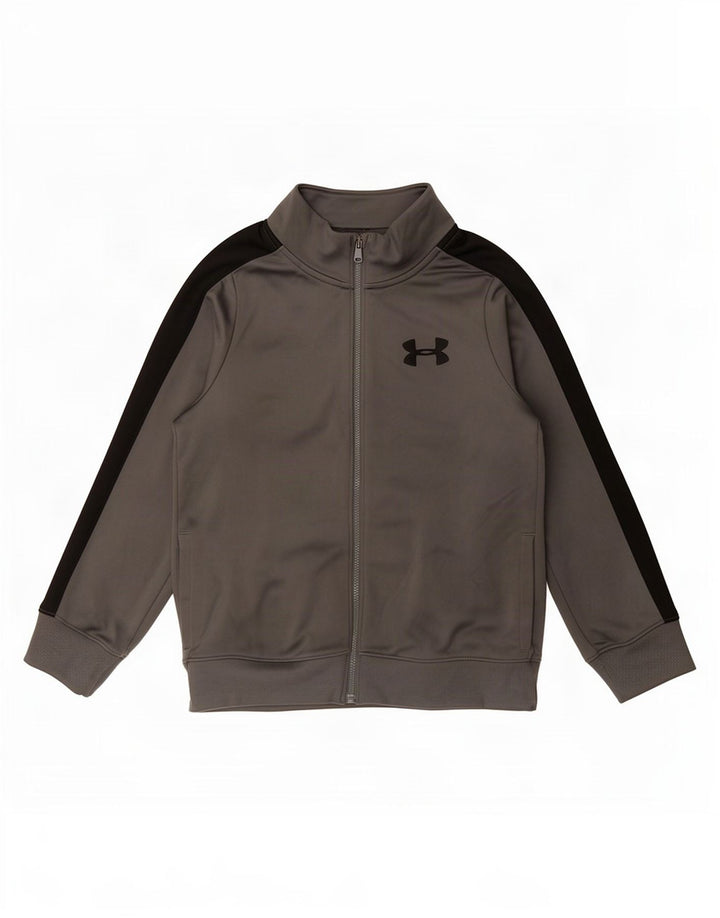 Under Armour Veste de survêtement pour garçon 7-8 ans Petit Gris Colorblock