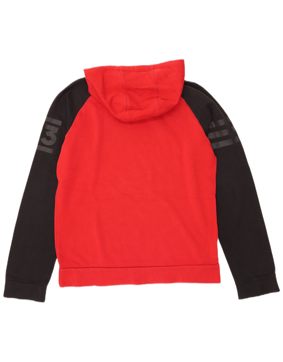 Adidas Pull à capuche graphique pour homme Rouge moyen Colourblock
