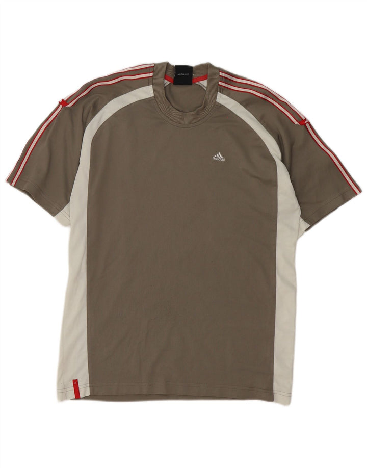 Adidas T-Shirt Homme Haut Petit Gris Colorblock Polyester