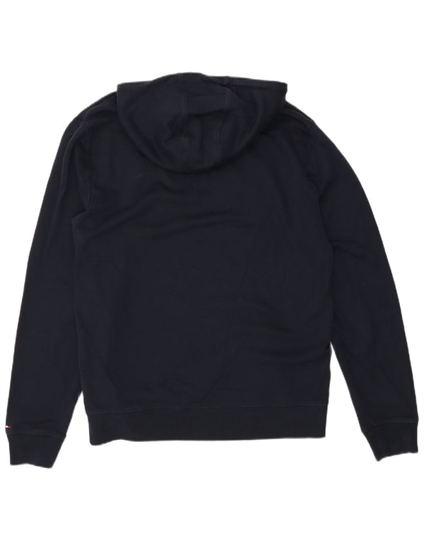 Tommy Hilfiger Mens Graphic Hoodie Jumper XL Navy Blue Cotton