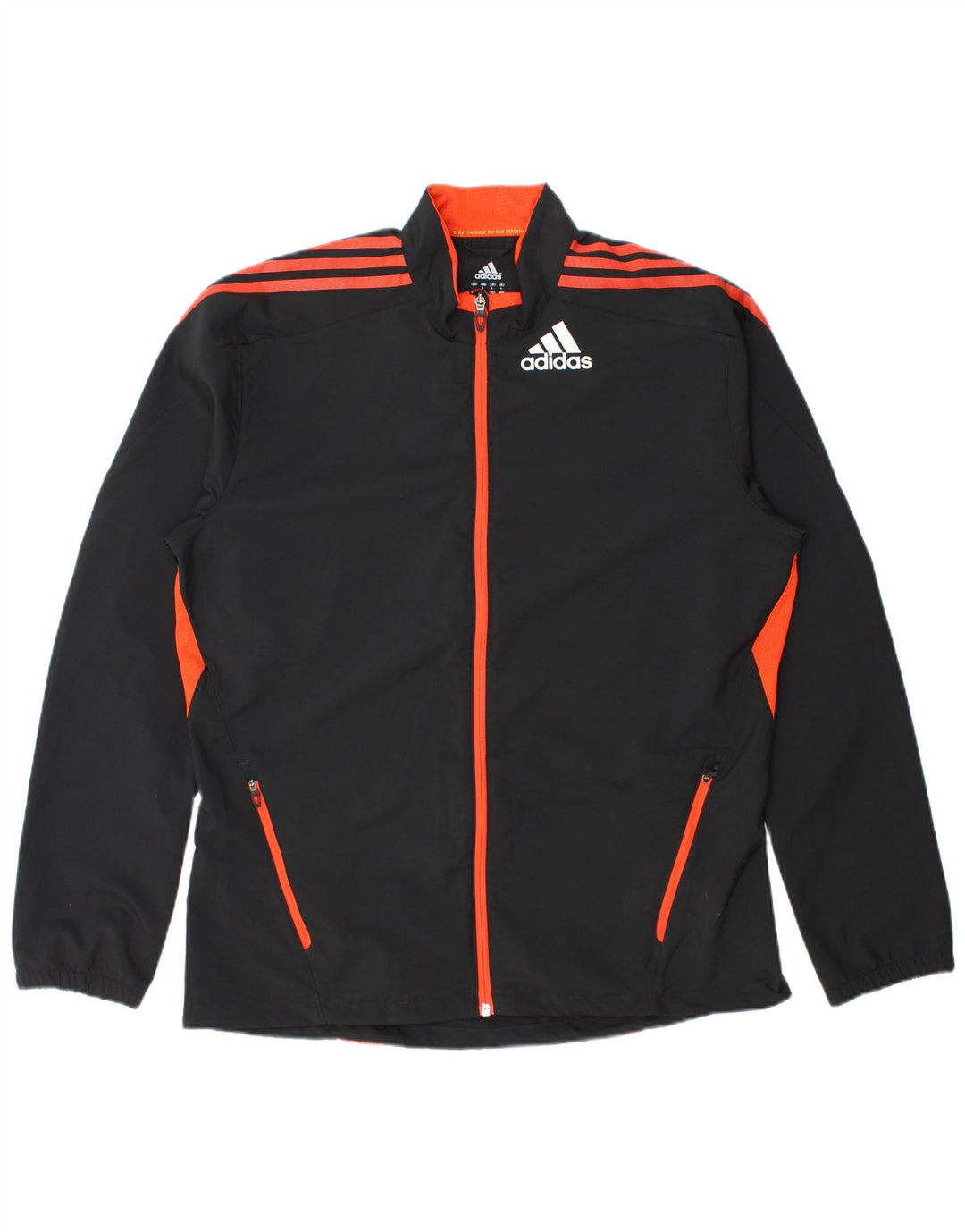 Adidas Hommes Climalite Survêtement Top Veste Large Noir Colorblock