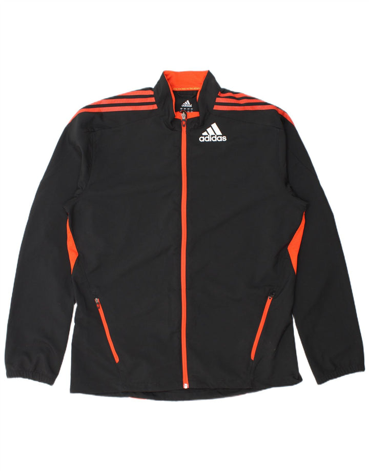 Adidas Hommes Climalite Survêtement Top Veste Large Noir Colorblock