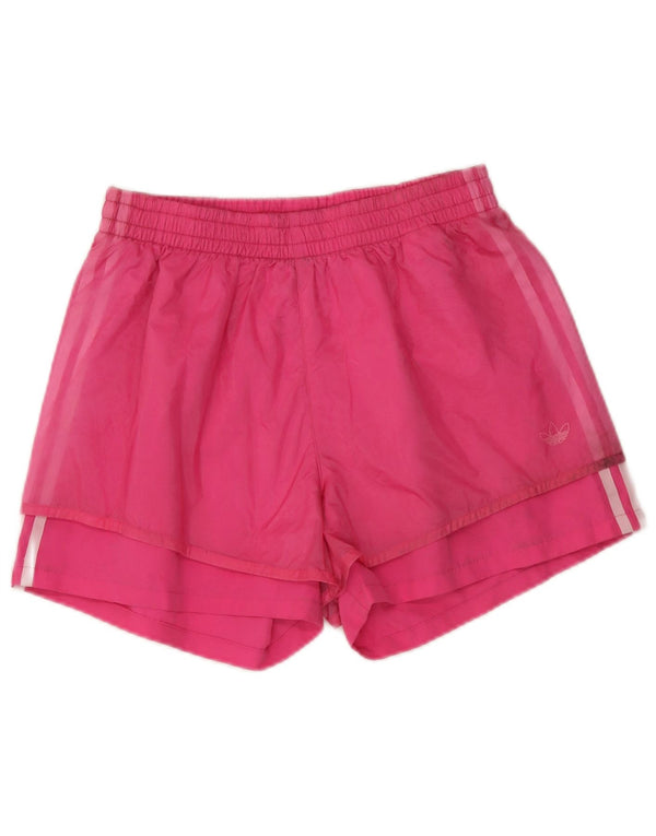 Adidas Short de sport pour femme UK 12 Polyester rose moyen