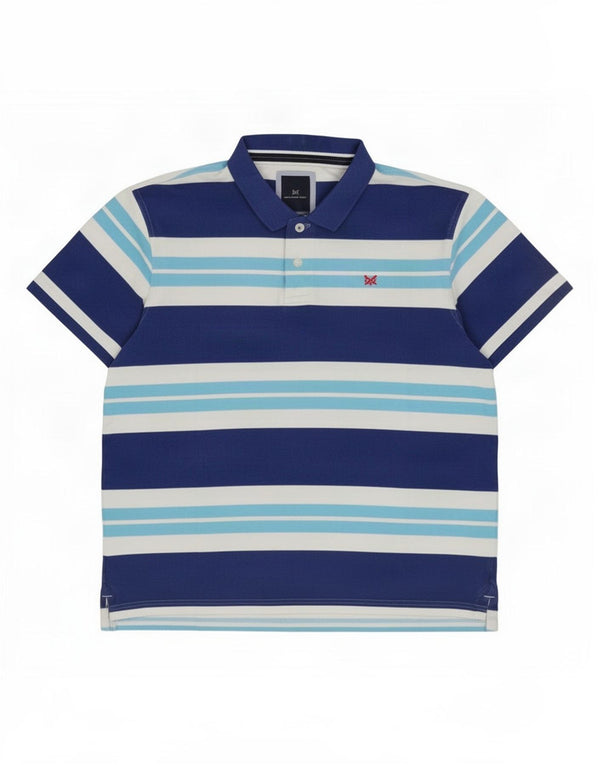 Crew Clothing Polo Homme 2XL Bleu Rayé Coton