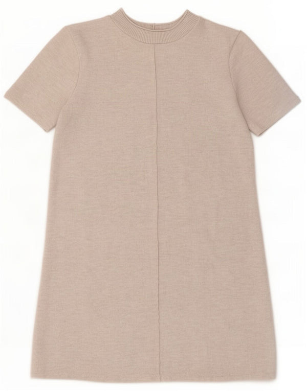 Robe droite pour femme Zara UK 42 Polyester beige moyen