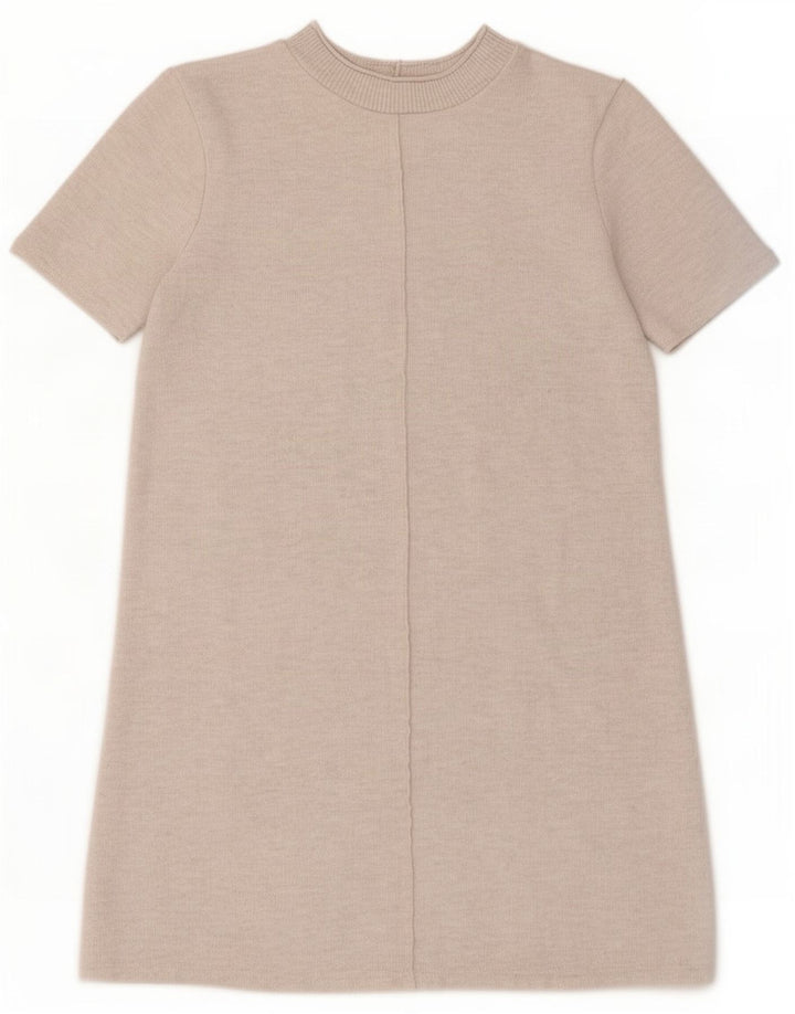 Robe droite pour femme Zara UK 42 Polyester beige moyen