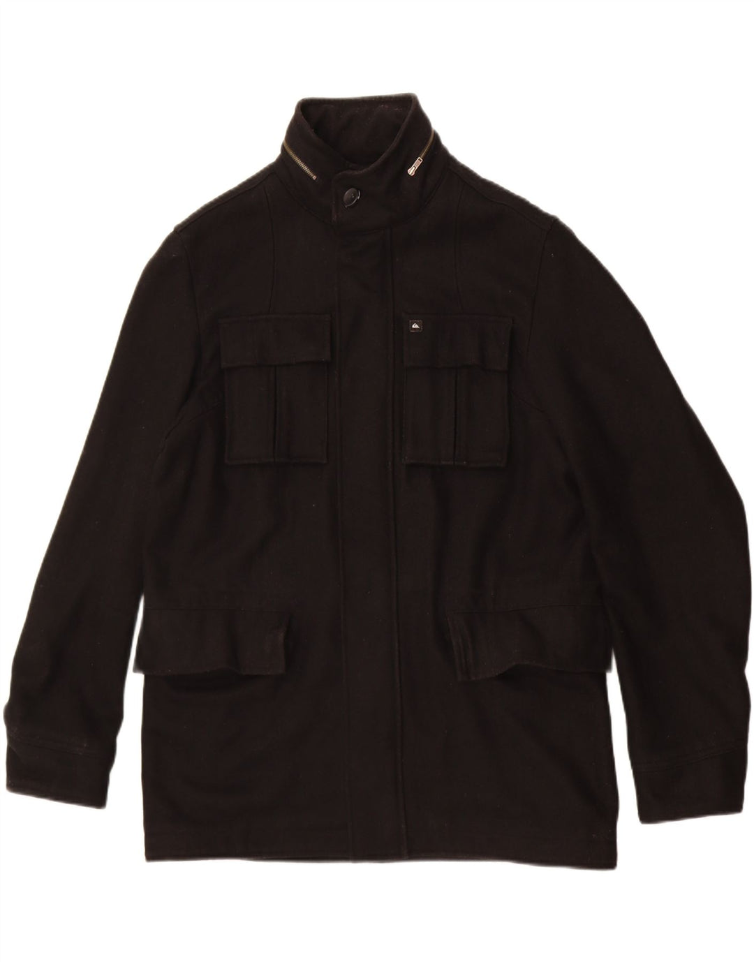 Quiksilver Veste utilitaire pour homme UK 38 Laine noire moyenne