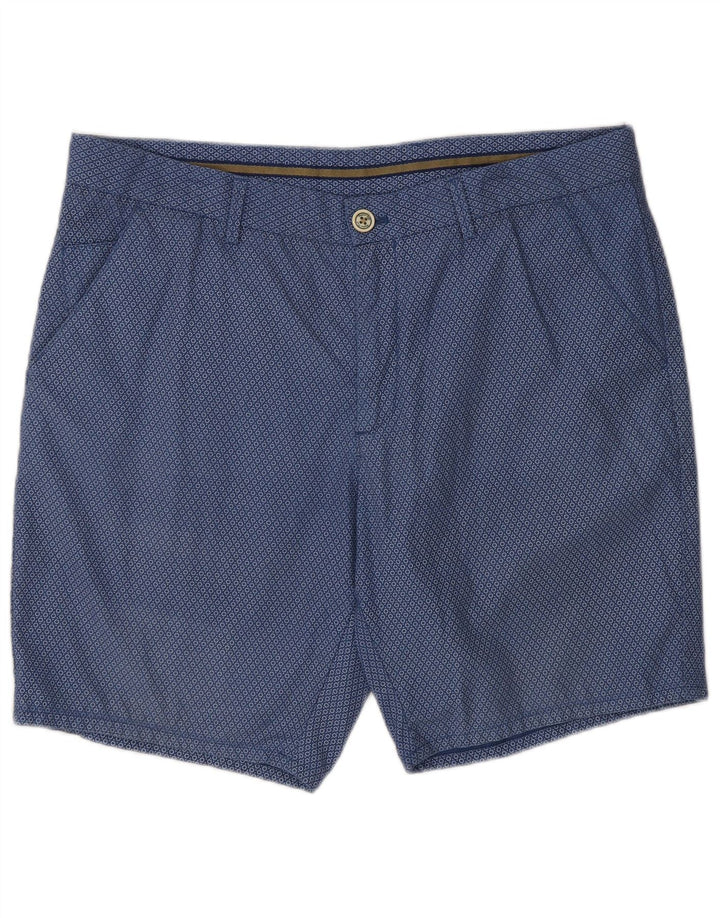 Massimo Dutti Short Chino Homme EU 44 Large W34 Bleu Marine à Pois