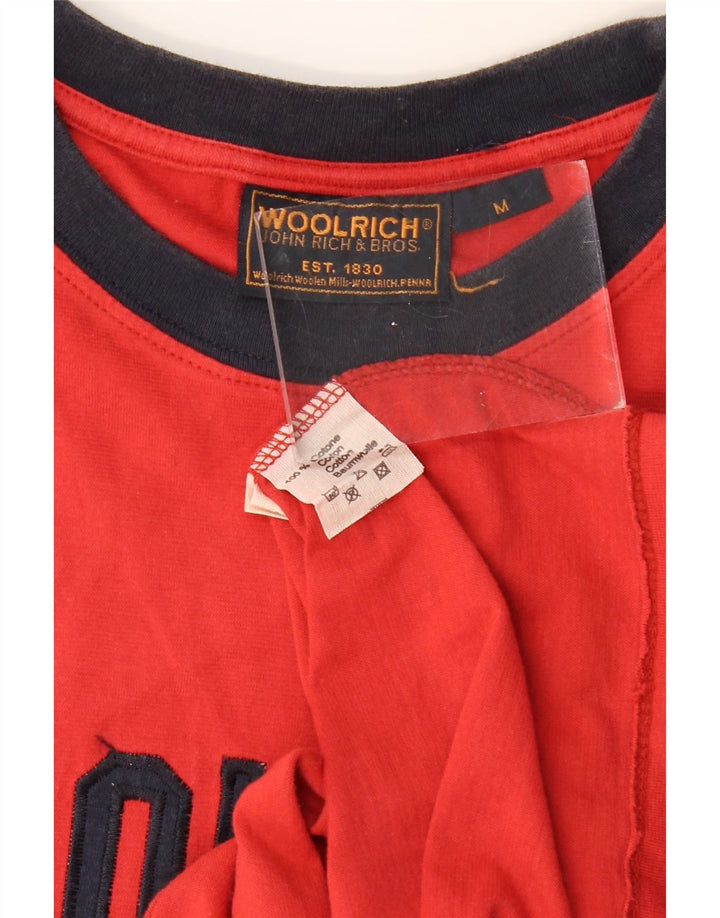 WOOLRICH T-Shirt Graphique Homme Rouge Moyen Coton