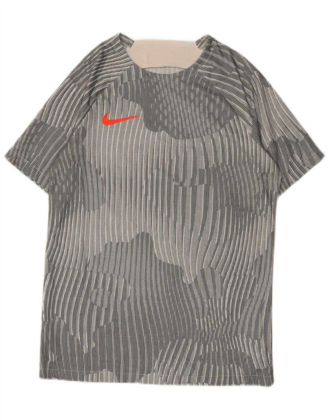 Nike T-Shirt Homme Gris Moyen Rayé Polyester