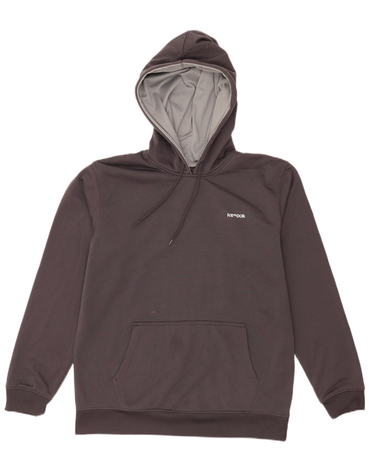 Reebok Pull à capuche homme gris moyen polyester