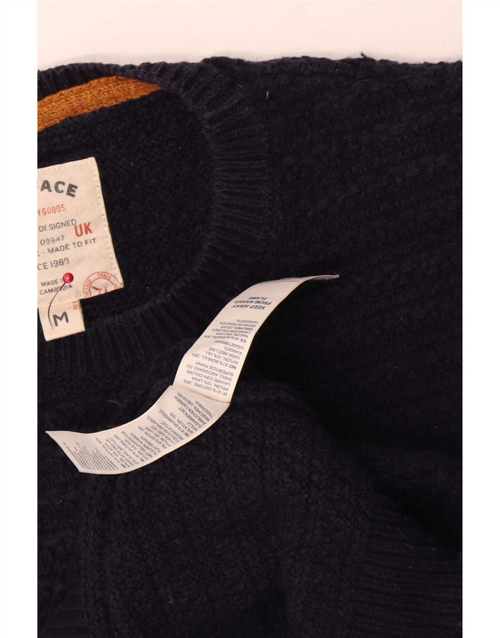 Fat Face Pull Col Ras du Cou Homme Bleu Marine Moyen Coton